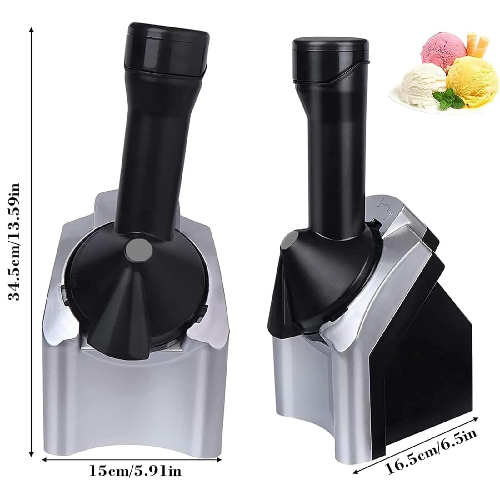 Máquina de helado casera para postres congelados, máquina de servir suave para fiestas familiares, fácil de limpiar