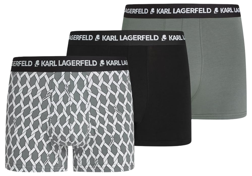 KARL LAGERFELD Uomo Geometric all Over Print Trunk (3 Pack)