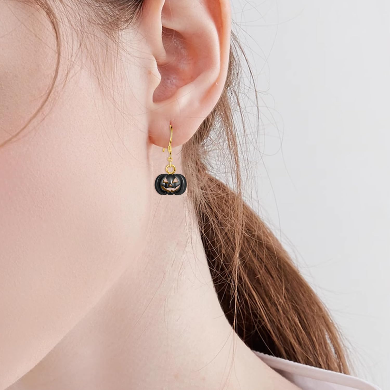 Halloween Pumpkin Earrings Sterling Silver Pumpkin Earrings Halloween Jewelry for Women Men - Image 6