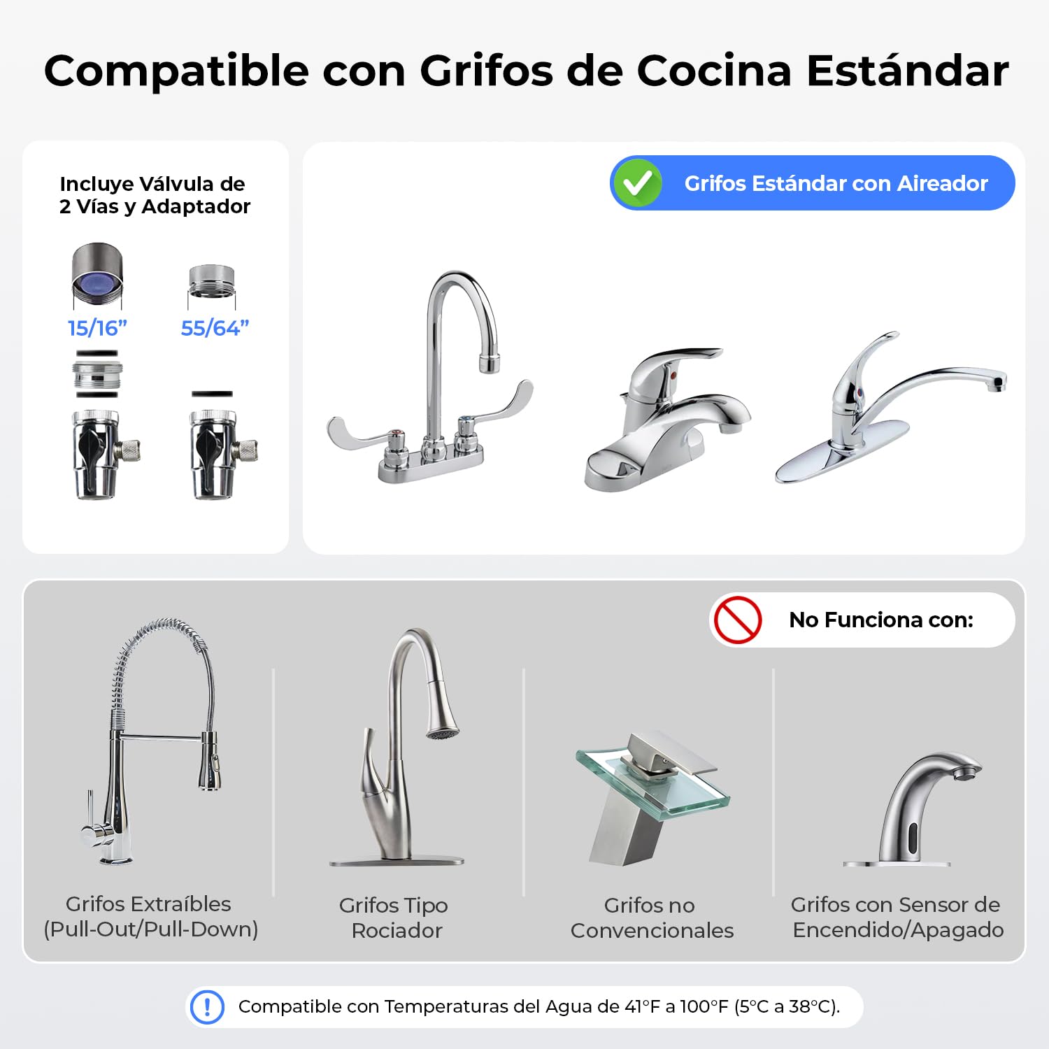 iSpring CKC1C Sistema de Filtración de Agua Potable para Encimera con Filtro de Carbón, 2.5" x 10", Transparente