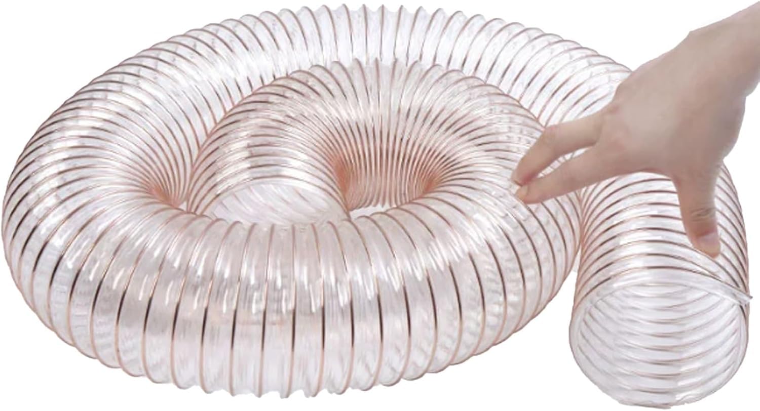 K3mq9rw One Color Soft And Tangle-Free 0.93Mm Thick Pu Dust Collector Hose，For Table Saw Band Saw Woodworking(65Mm/2.6 In)