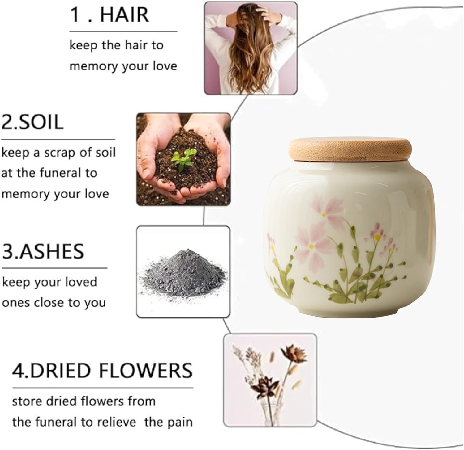 Small urns Set for 3-3 inches Ceramic Keepsake Urns 3 Piece for Human Ashes, Funeral Memorial Urn Hold 10 Cubic inches for Adult, Child, and Pet - Image 4