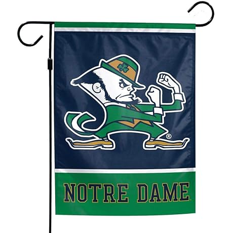 Notre Dame Fighting Irish Double-Sided Yard Flag Showcases Team Spirit with Notre Dame Fabric