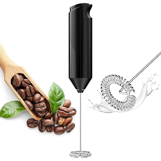 Uootach Electric Milk Frother Stainless Steel & ABS Black Ge