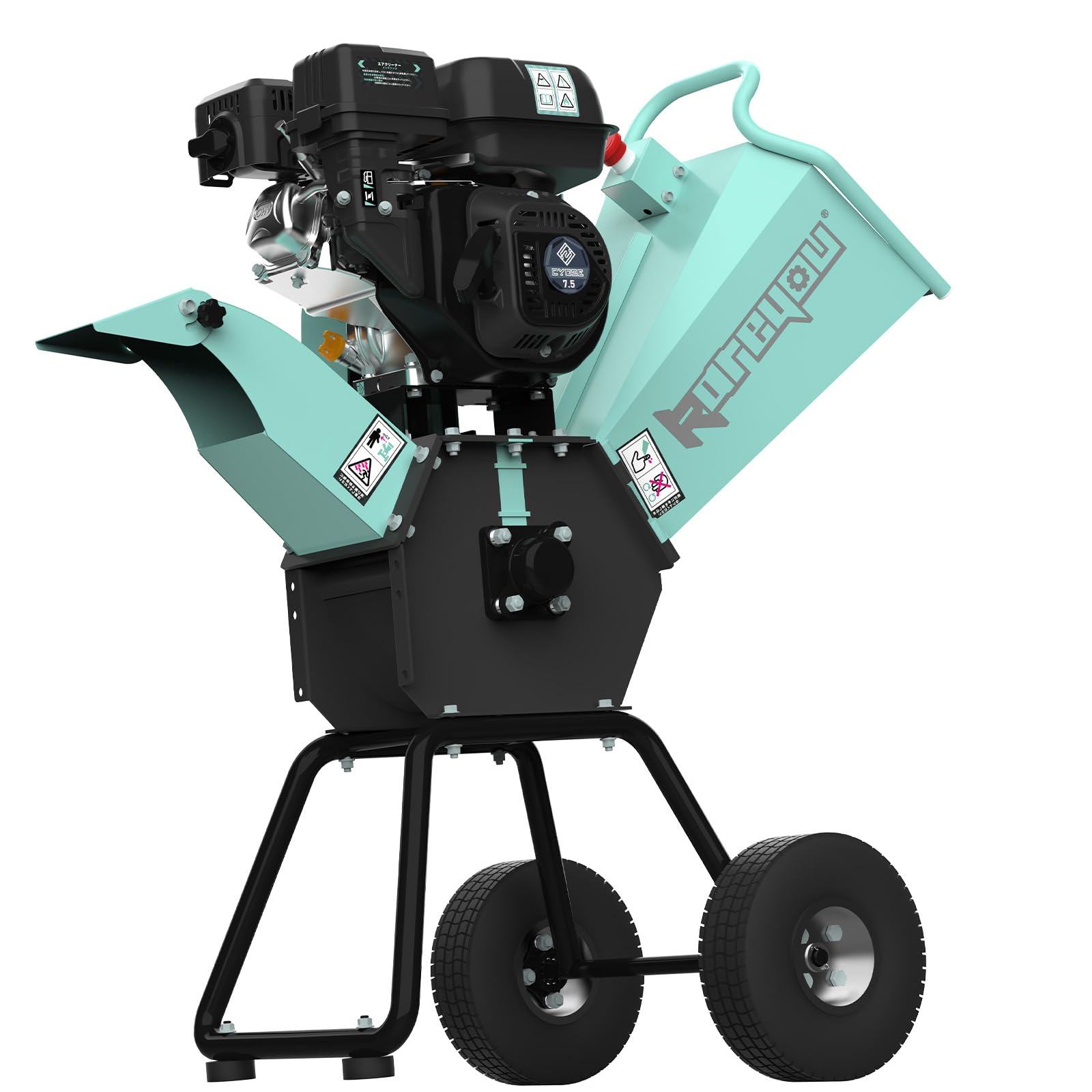 もによ Amazon | ウッドチッパー Kareyouエンジン粉砕機 木材最大105mm