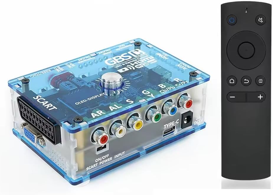 TicKnot ODV-GBS-C - Mini convertidor de video RGBS ScartYPbPr a HDMI y VGA Upscaler para consola de juegos retro PS2N64DreamcastSaturno con cero