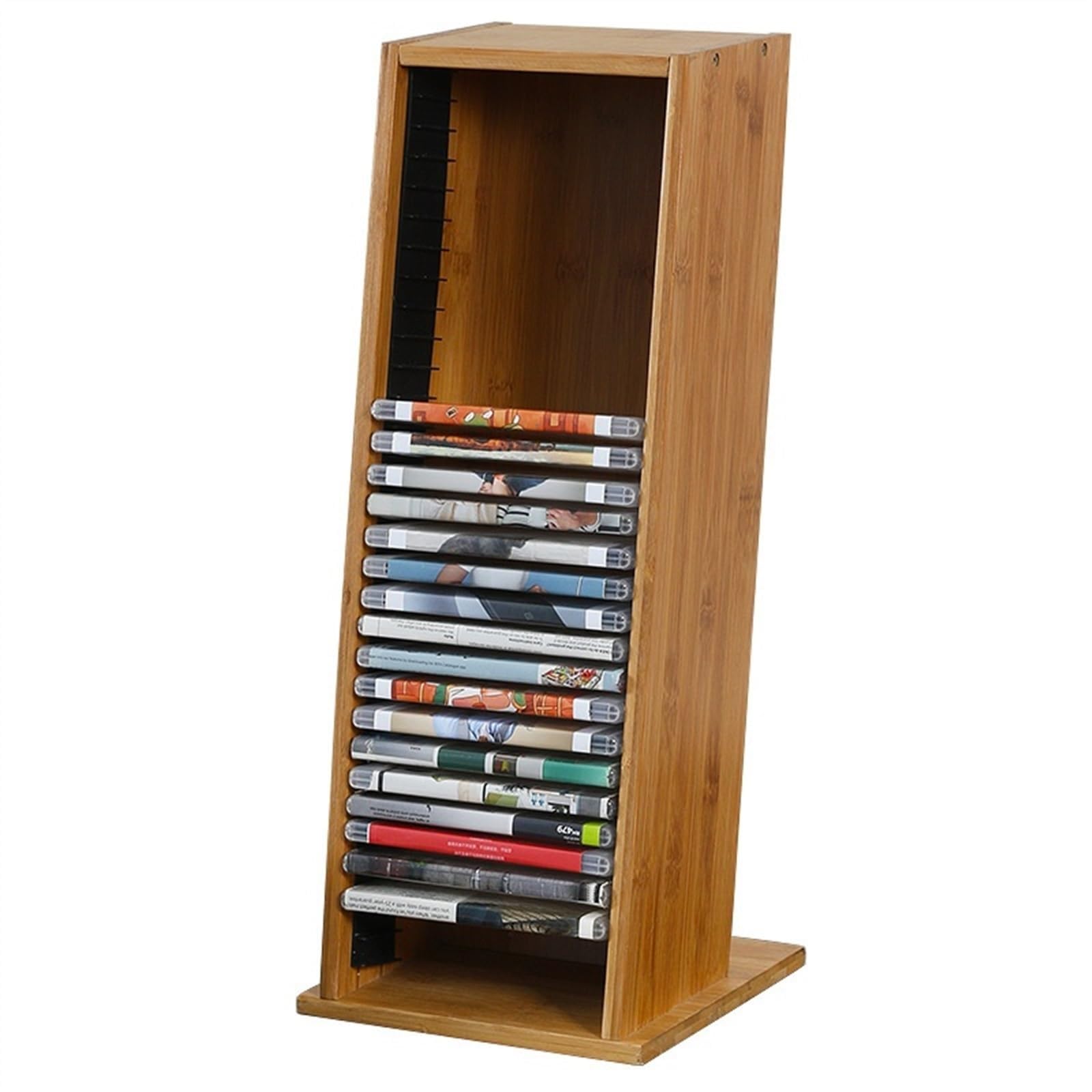 Rack di archiviazione multimediale multifunzionale con capacità di 39 dischi per DVD, Blu-ray e accessori di gioco organizzati