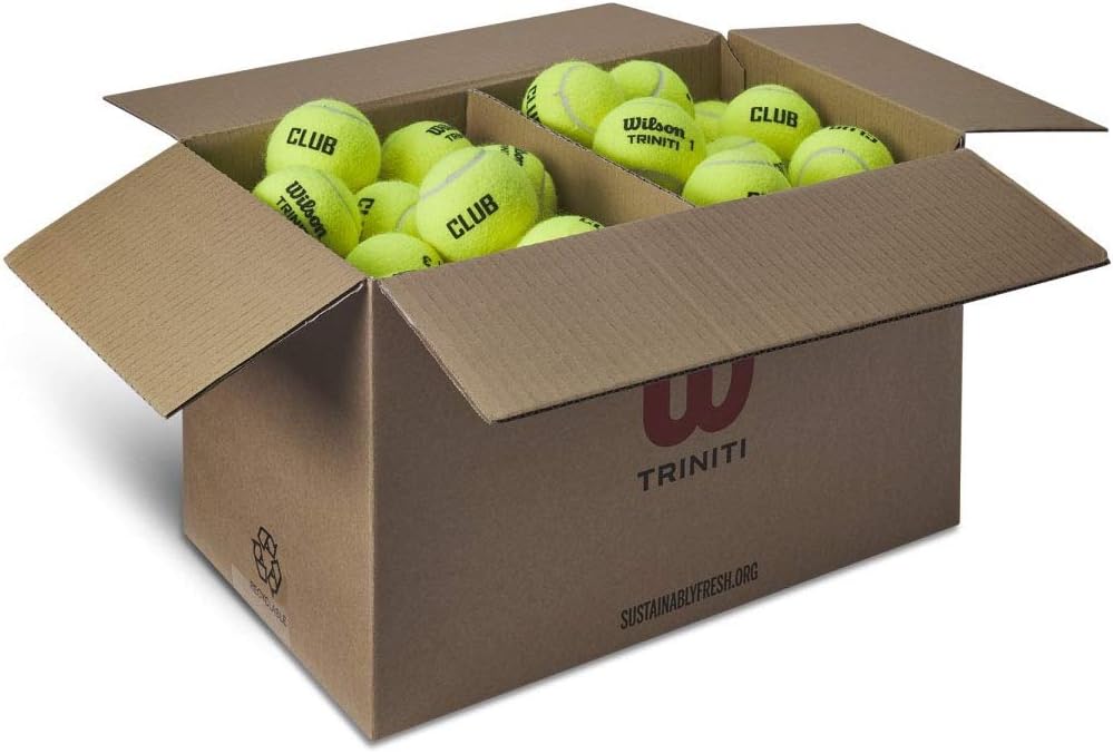 Tennis balls Triniti, 72 balls, cardboard 100% recyclable, yellow, WR8201501