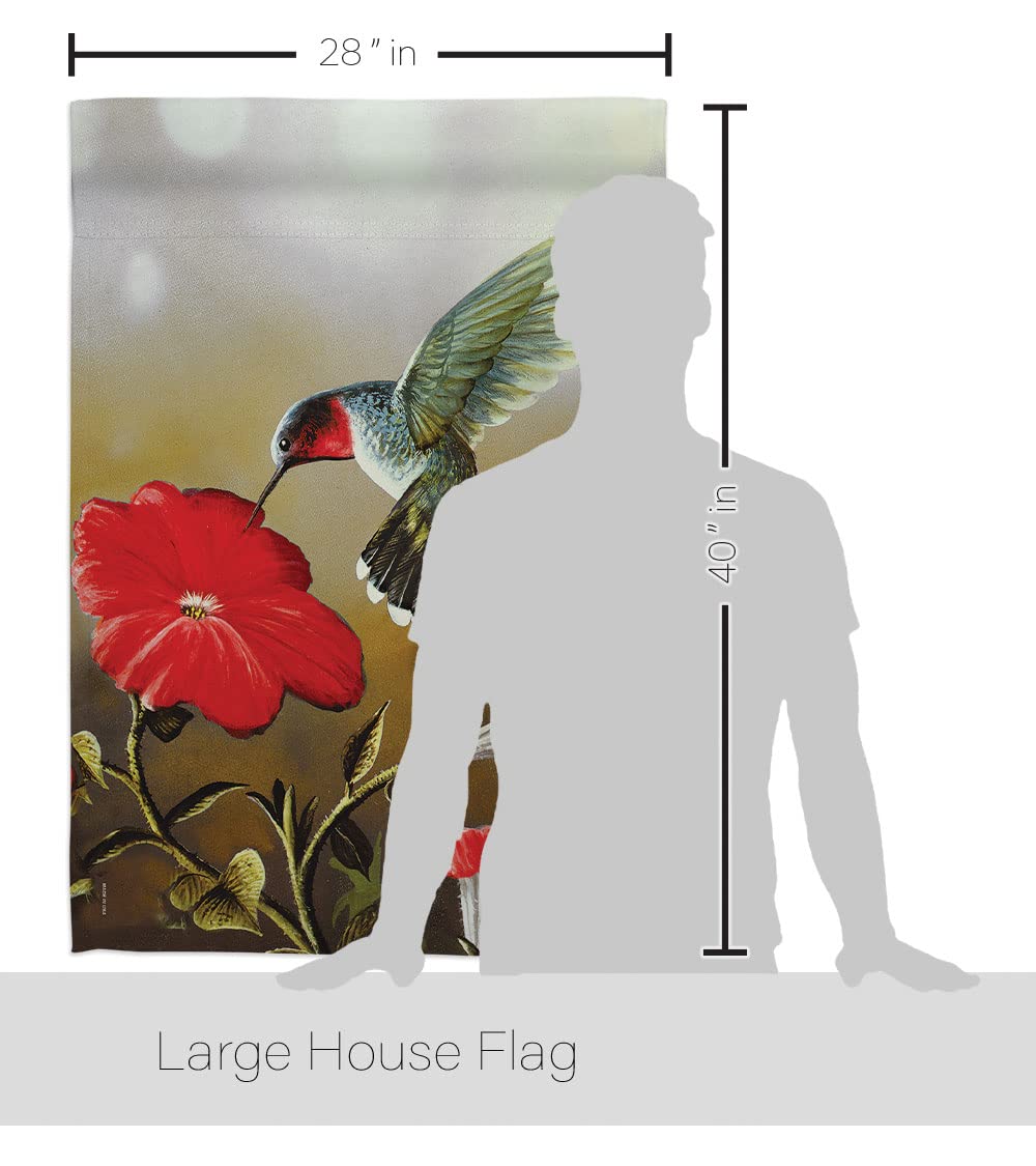 BreezeArt Studio M Kolibri Gartenflagge – Premium Qualität, 31,8 X 45,7 Cm, Wetterfest & Farbintensiv