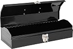 Torin ATB102B Boîte à outils portable en acier de style toit en pente de 16", fermeture à loquet en métal, noir