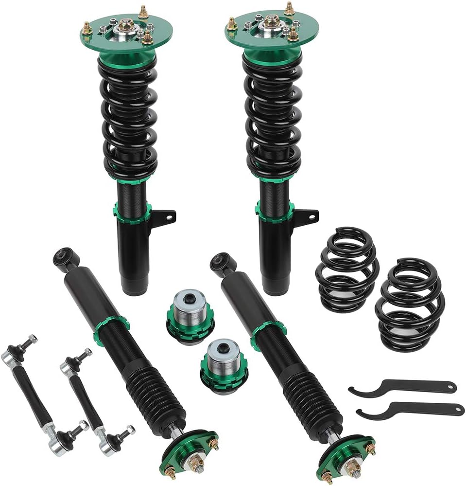Ineedup Complete Coilovers Struts Shocks Replacement Fit for 01-05 for BMW 320i /2000 for BMW 323Ci /1998-2000 for BMW 323i /2001-2005 for BMW 325Ci /01-05 for BMW 325i /2000 for BMW 328Ci - Green