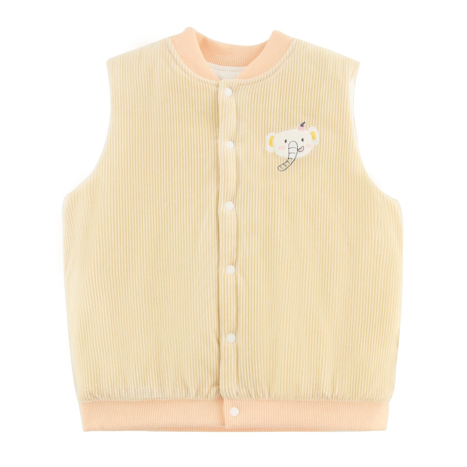 POBIDOBY High Thick Baby Vest for Girls&amp;Boys, Button Down Purcotton Toddler Cardigan Girl&amp;Boys for Spring&amp;Fall&amp;Winter