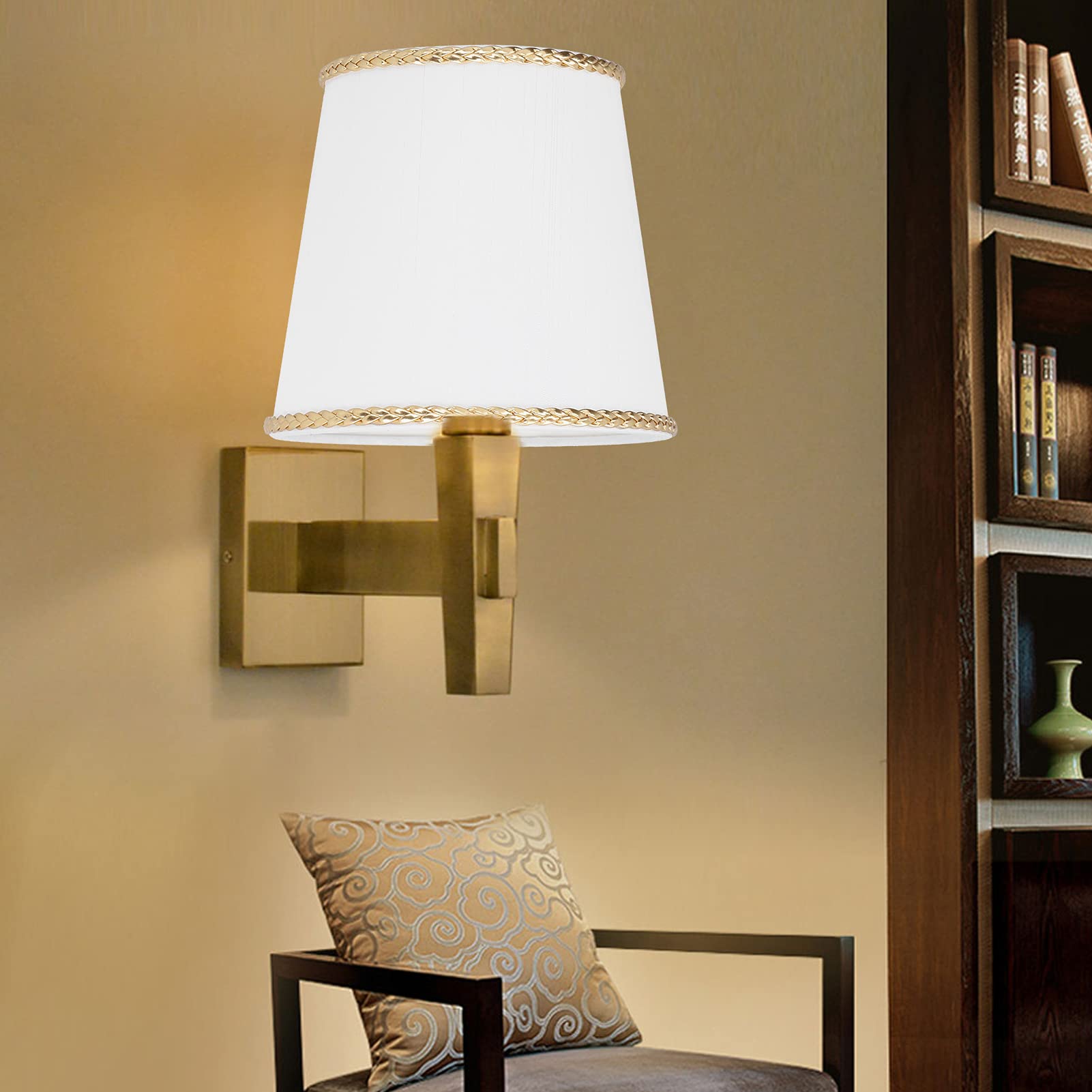 6 Pezzi E14 Paralume Tessuto Paralumi Lampadario Decorazione Interna