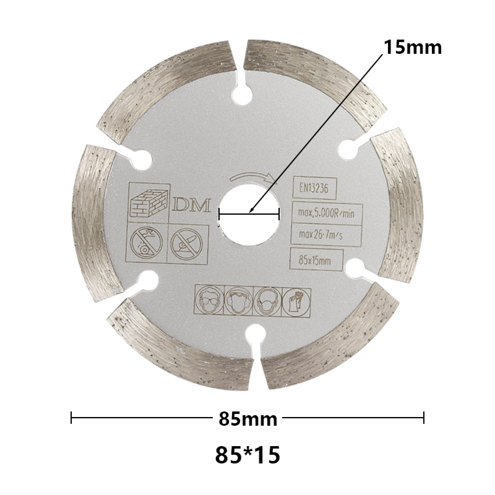 Brzeszczoty do pił tarczowych HSS 85 mm cięcia drewna i metalu 3 szt. 85x15 5 85x10 zestaw tarcz elektronarzędzi(3PCS 85x10 Metal)