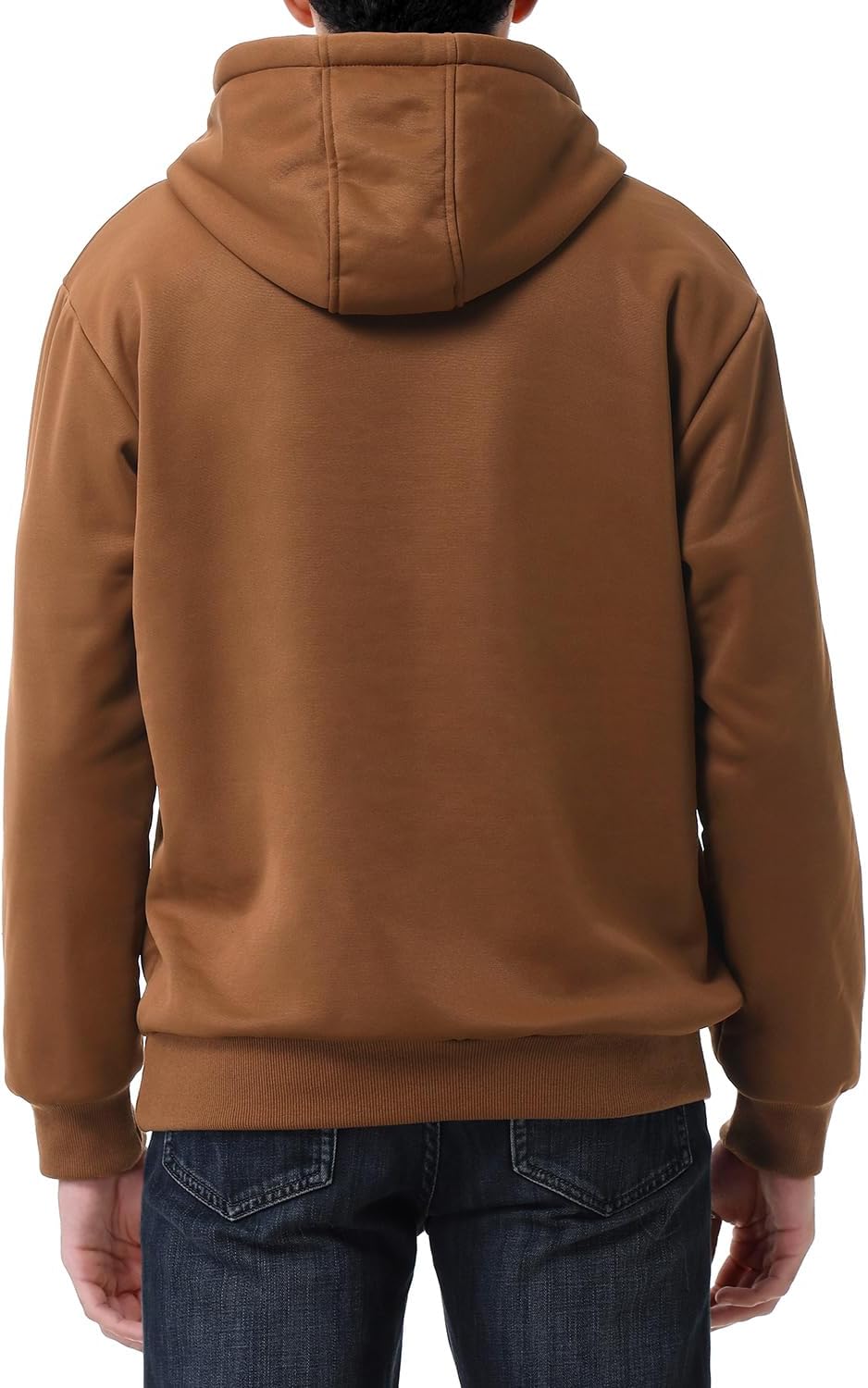 Men's Fashion Hoodies Sweatshirts Loose Fit Heavyweight Quarter-Zip Sweatshirt Fleece-Lined Pullover - Image 2