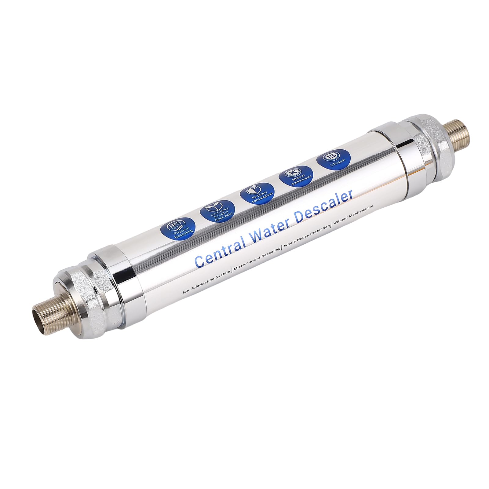 Wakects Descalcificador de Agua de Acero Inoxidable, Imán Descalcificador Magnético sin Sal, Compacto con Imanes de Acero Inoxidable 304 para Ducha, Lavavajillas, Calentador Solar (2)