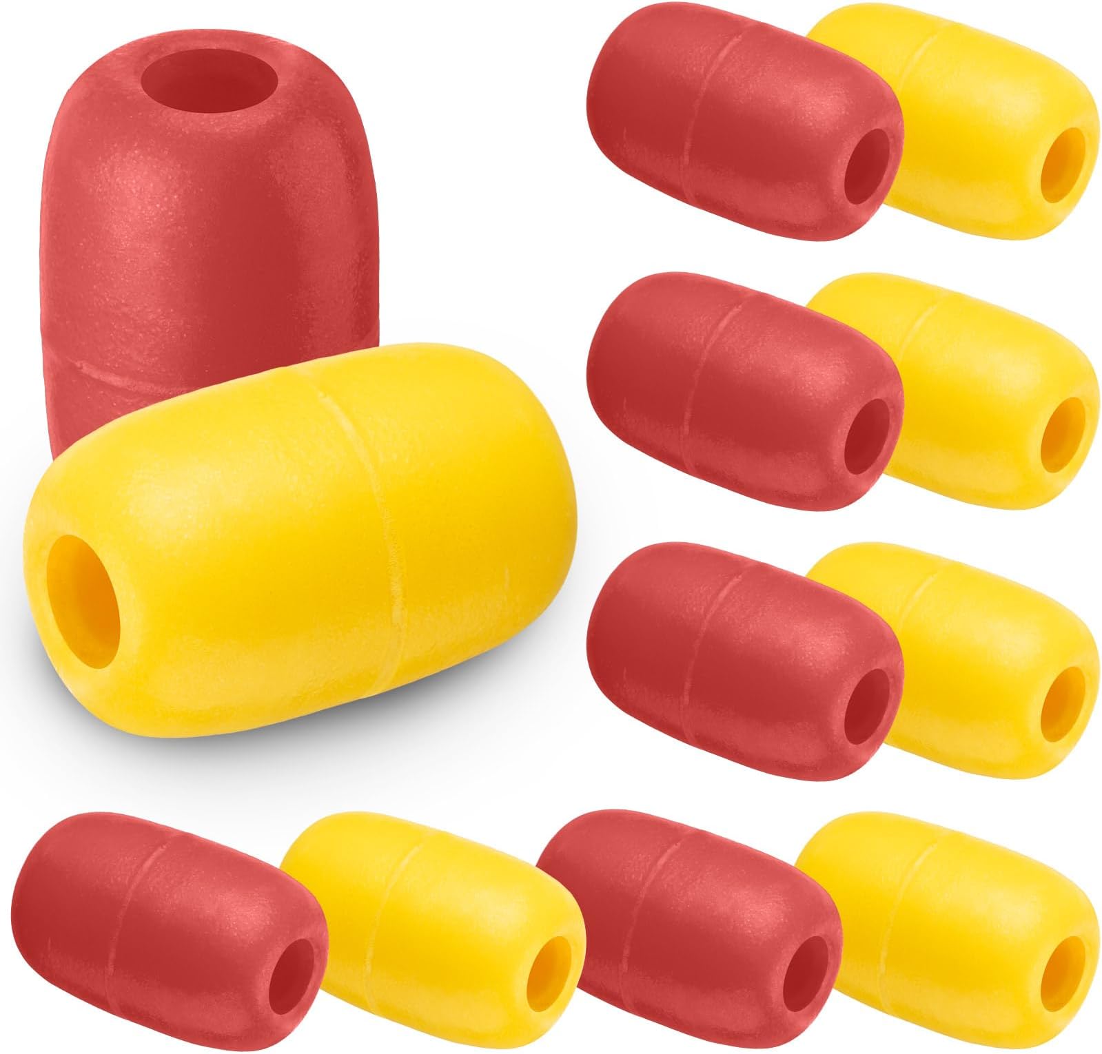 Vertintong Deep Water Fishing Float 4.72 x 2.75'' Heavy Duty Pool Buoy Float Fishing Marker 0.78 Hole for Kayak Tow Line Anchor Marker Buoy Drift Sock Replace Pool Crabbing Dock