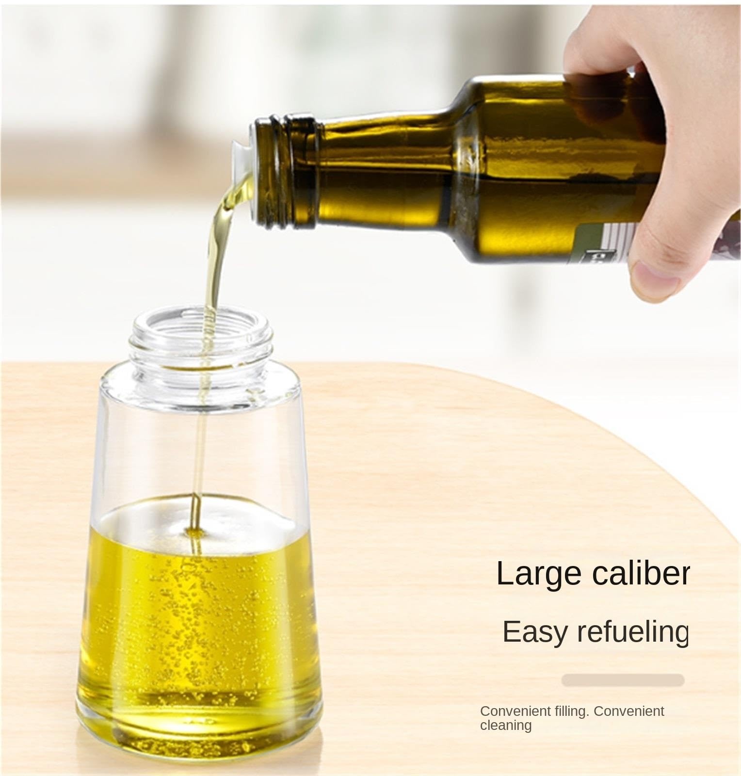 Ölsprüher Für Speiseöl Olivenöl-Sprüher Mit Druckverschluss, Ölspender Aus Glas, Geeignet For Die Zubereitung Von Salaten In Der Heißluftfritteuse Grillen Küche(White)