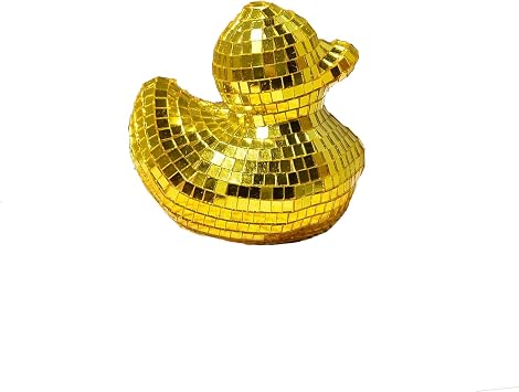 Mirror Disco Balls Duck Shaped Disco Balls,Creative Duck Disco Balls,Home Duck Disco Ball Decor,Cute Table Duck Disco Ball for Big Party Decorations,DJ Party Design,Golden Duck Ornament Gold