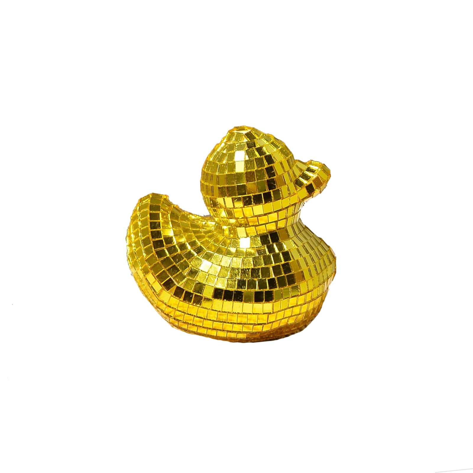 Lot De 12 Porte-clés Boule Disco Miroir Doré - Décorations Rétro Pour Voiture, Mariage, Fête - 2.3 Cm
