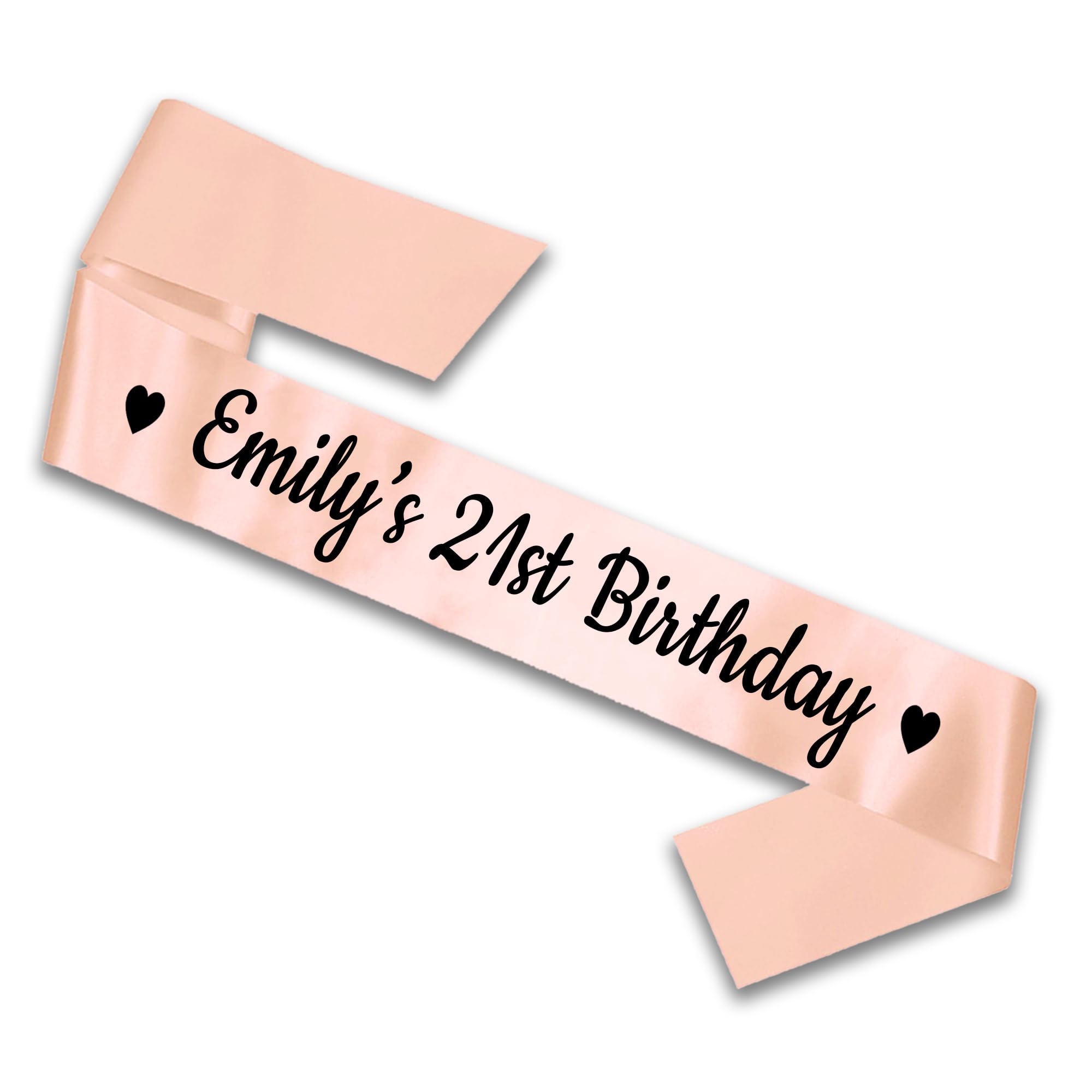 My Pretty Little Gifts Personalised 21st Birthday Sash Rose Gold Colour- Customizable