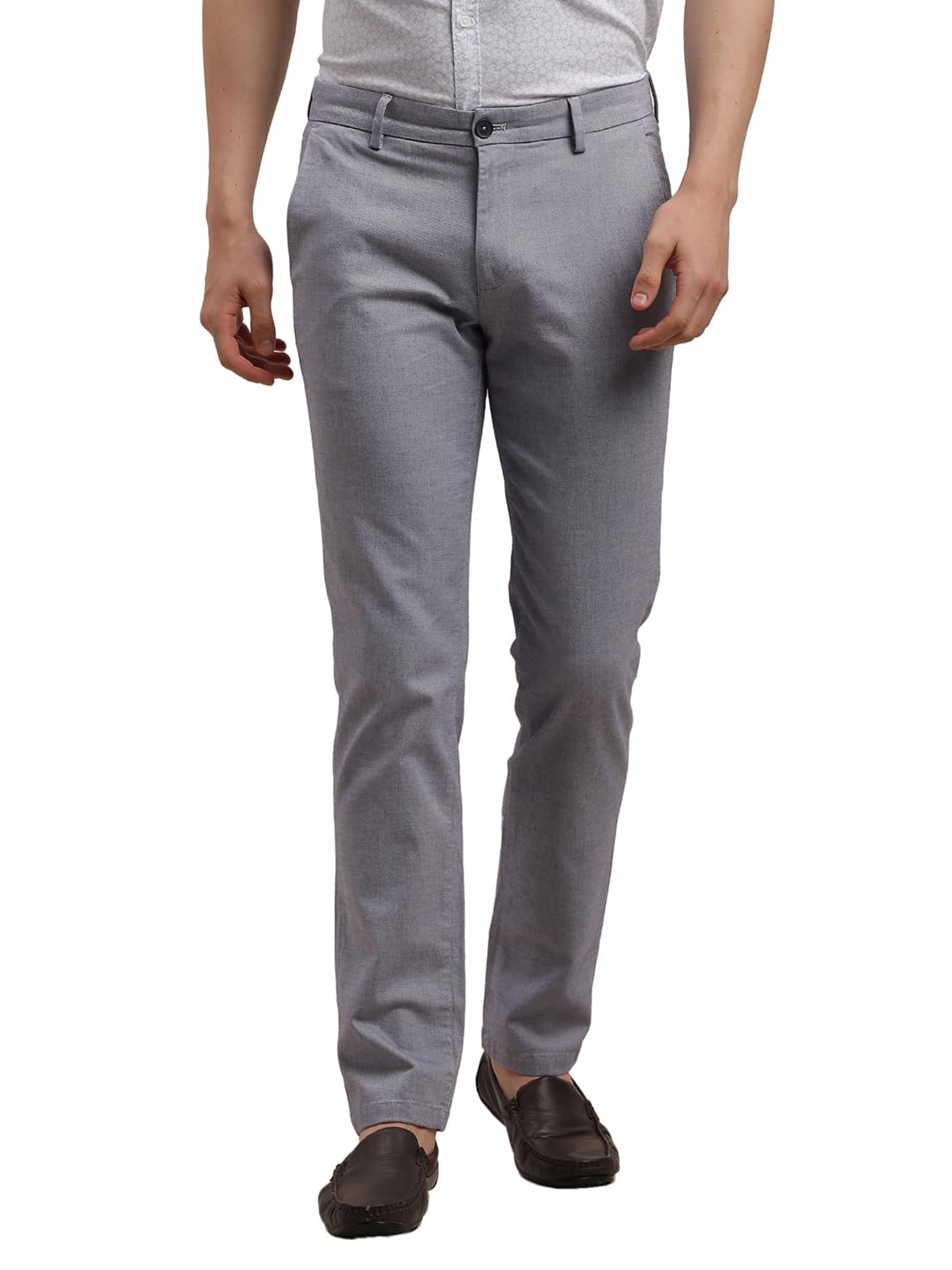Pantalon décontracté de qualité supérieure Turtle en coton stretch gris fin - 7