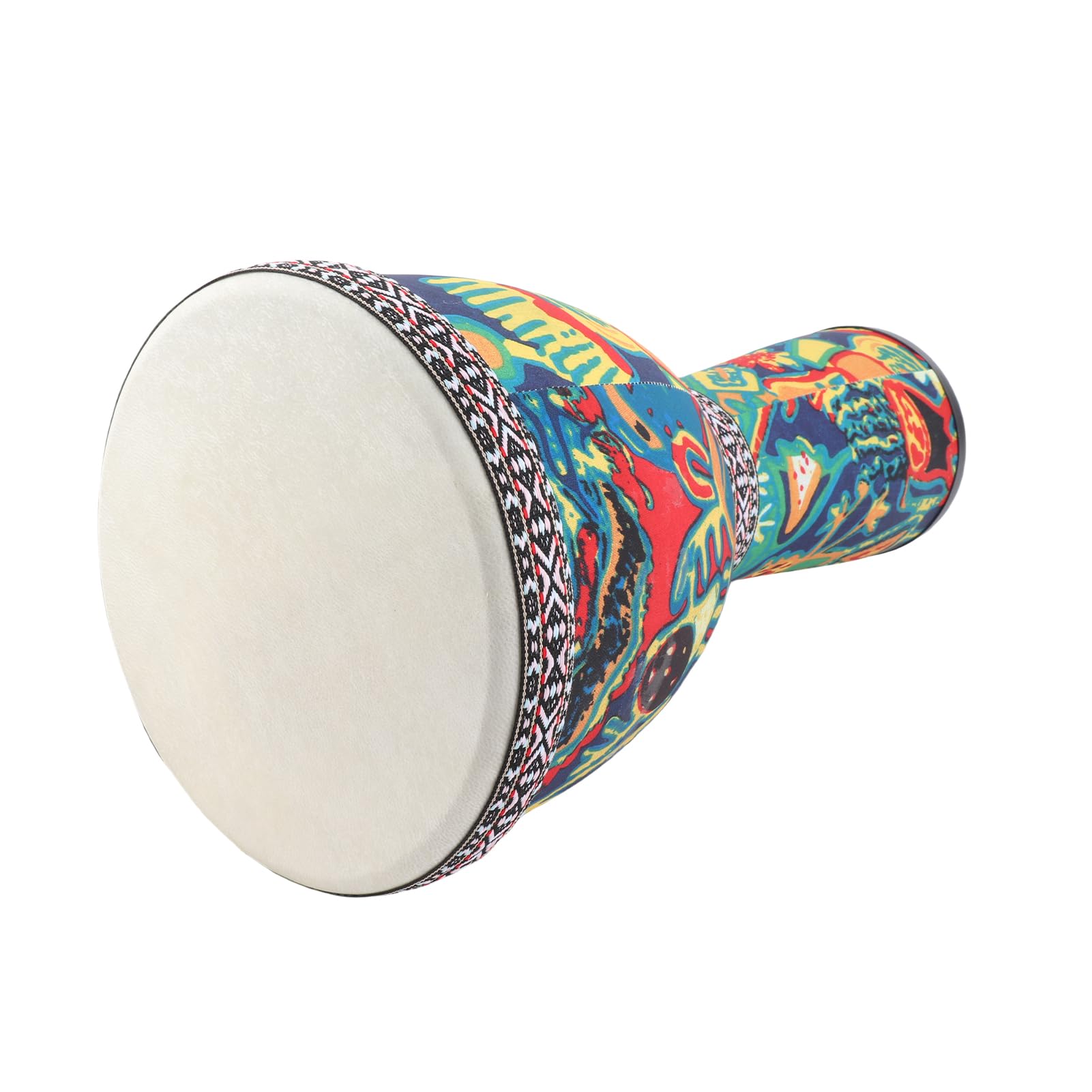 Jeffergarden Bongo de Mano Ligero para Adultos Principiantes, Tambor Africano de 8 Pulgadas, Cuerpo de PVC, Superficie de Piel de Cabra, Diversión Musical (El sur de las nubes de colores)