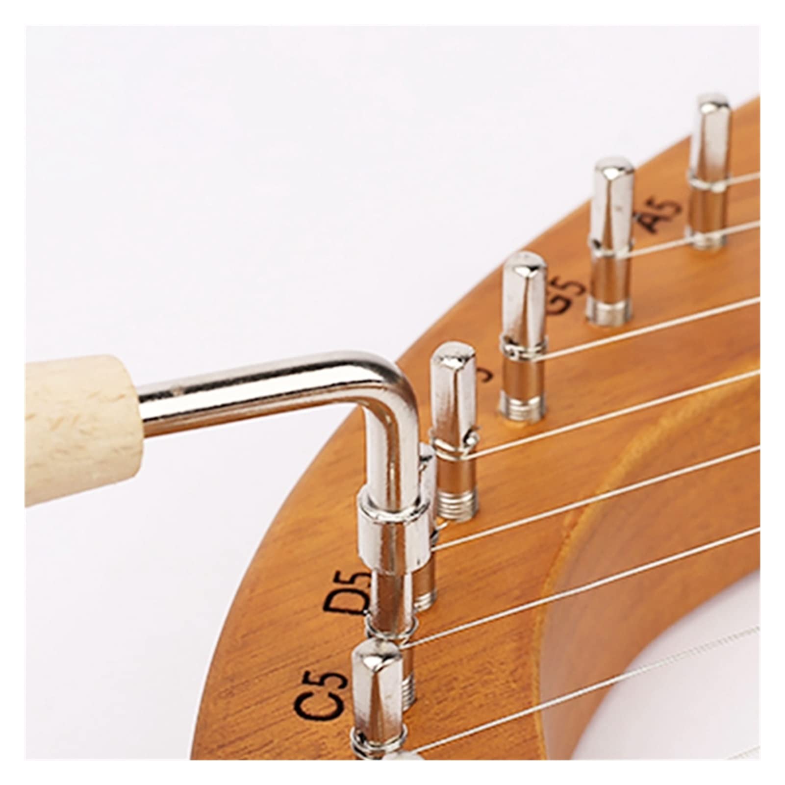 TSTS Lyre Instrument 16 String Lyre Harp Mahagoni Lyre Harfe Mit Tuning-Schraubenschlüssel Für Kinder Und Erwachsene BBeginner Music Liebhaber