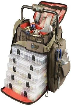 Wild River by CLC Custom Leathercraft WT3702 Tackle Tek Frontier Lighted Handle Bar Fishing Tackle Bag, 5 PT3700 Trays
