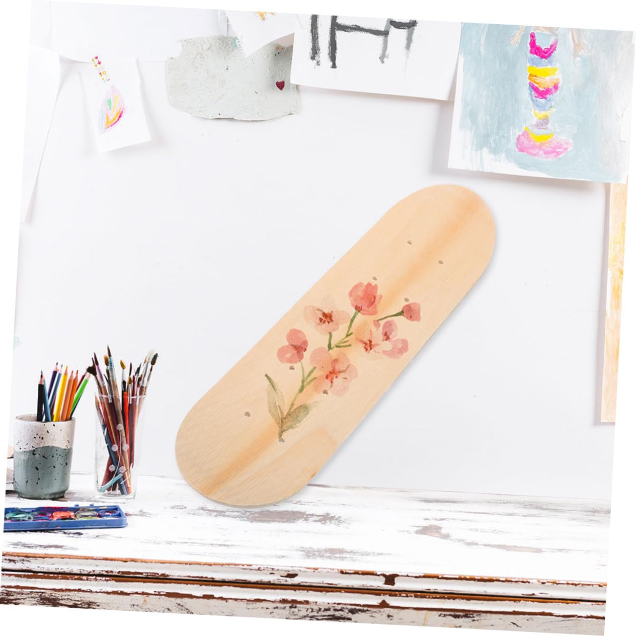 2stücke Holz-Skateboard DIY Graffiti Board Skateboard-zubehör Unvollendetes Skateboard-Deck Für Wand Blank Graffiti Skateboard Leeres Skateboarddeck Leeres Skateboard-Deck