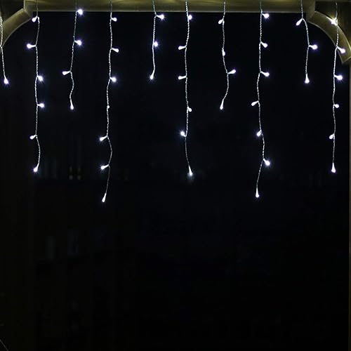 Miniatura 9 de YASENN Tira de luces de 300 luces LED estilo carámbano de 29.5 pies, actualizables conectables, 8 modos de iluminación con temporizador, luces de