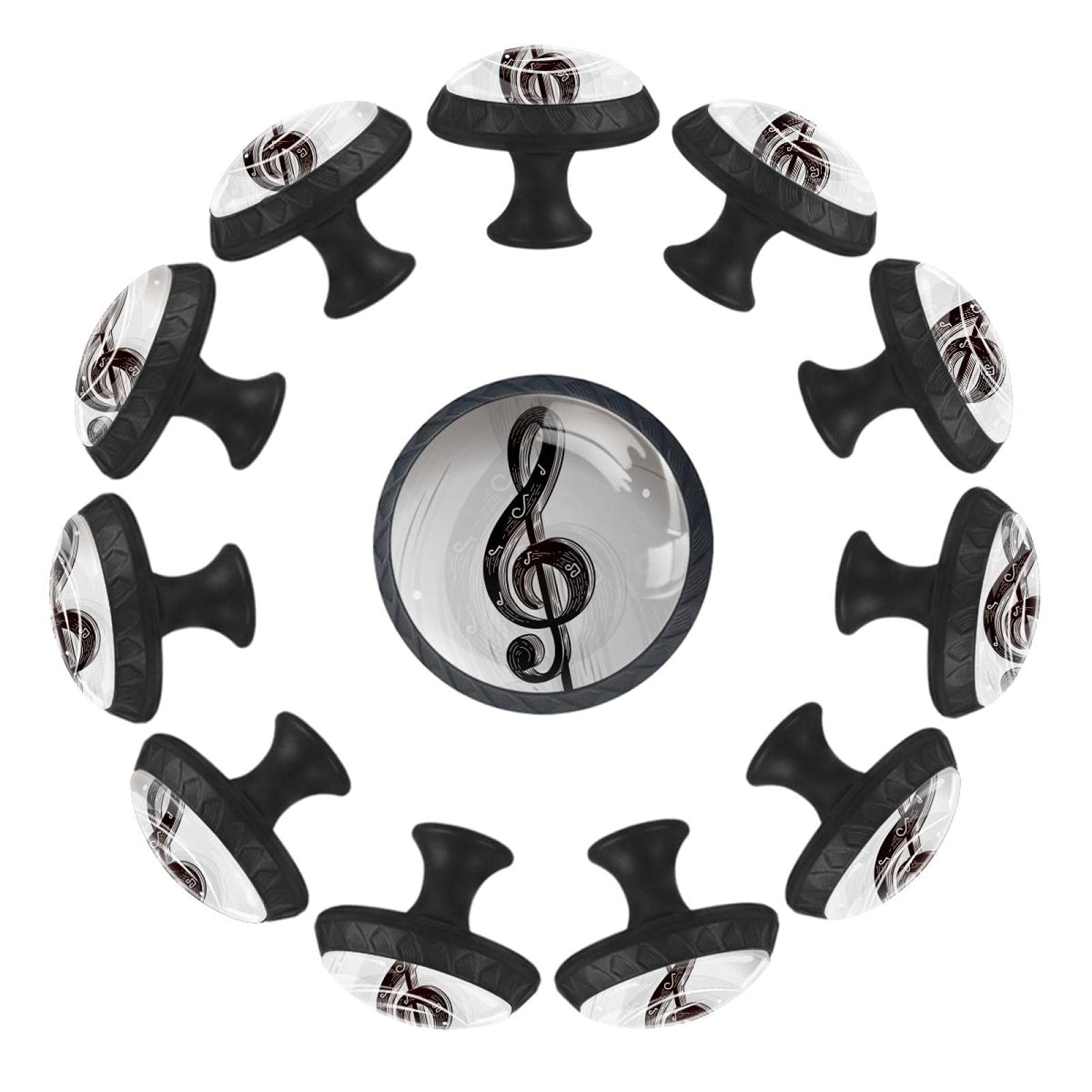 Boutons de tiroir note de musique pour rénover facilement une commode grise