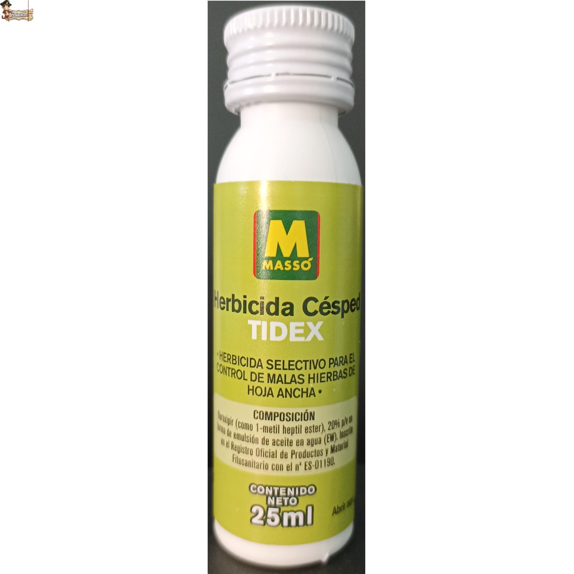 BricoLoco.com Herbicida selectivo césped Tidex hoja ancha. Pack 2x25ml. Hasta 500 m2. Fluroxipir. Control malas hierbas anuales y perennes (trébol, diente de león, correhuela, etc.). Sistémico (2)