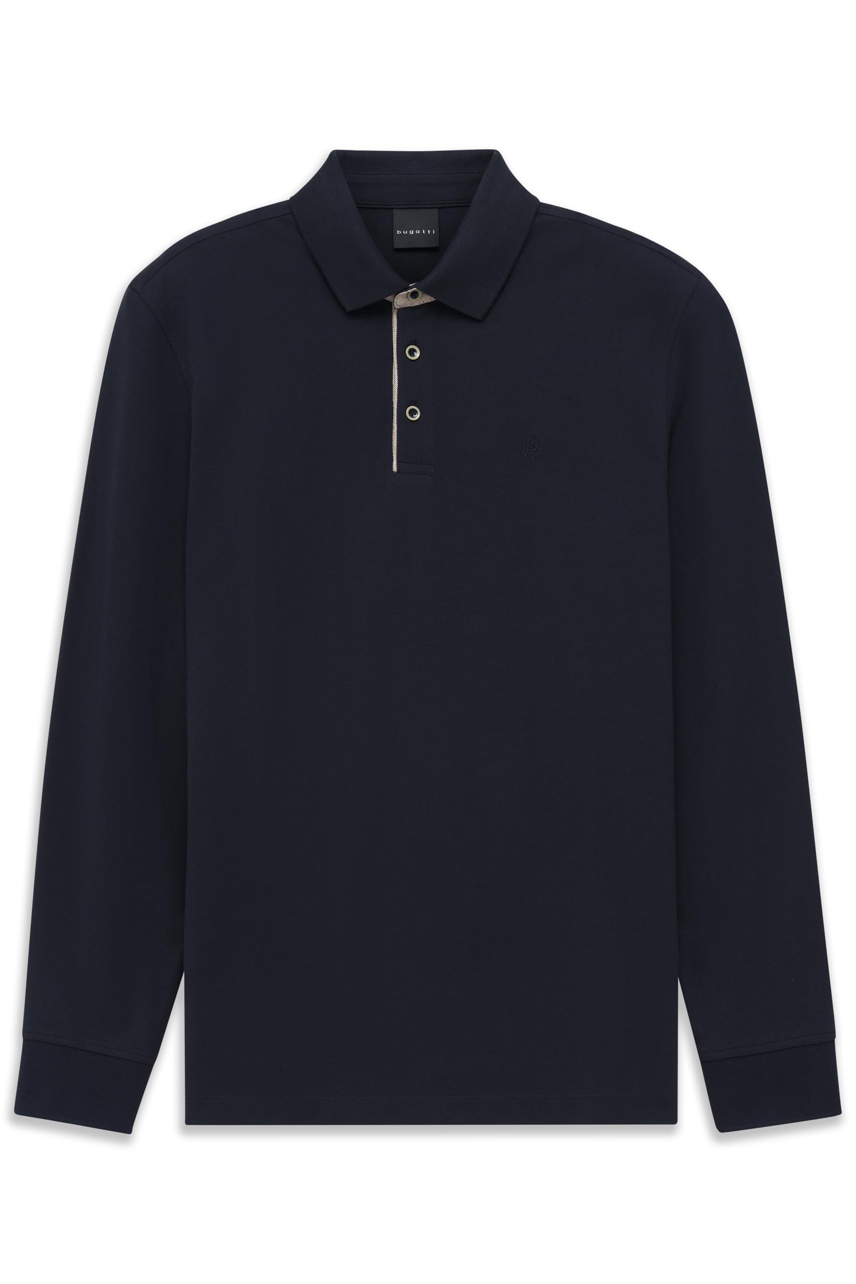 Bugatti Men's 390-Navy Polo Shirt Long Sleeve 8130-15030E Modern Fit Cotton, Xxl