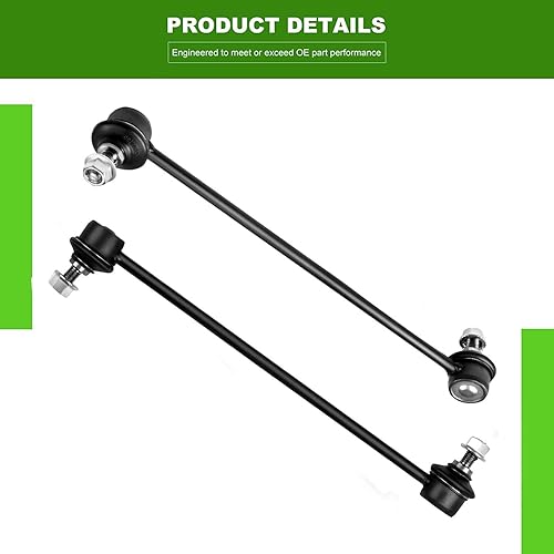 Miniatura 5 de SCITOO 8 piezas kit de suspensión 2 delantera 2 trasera izquierda derecha barra oscilante 2 exterior 2 barra de acoplamiento interior ajuste para