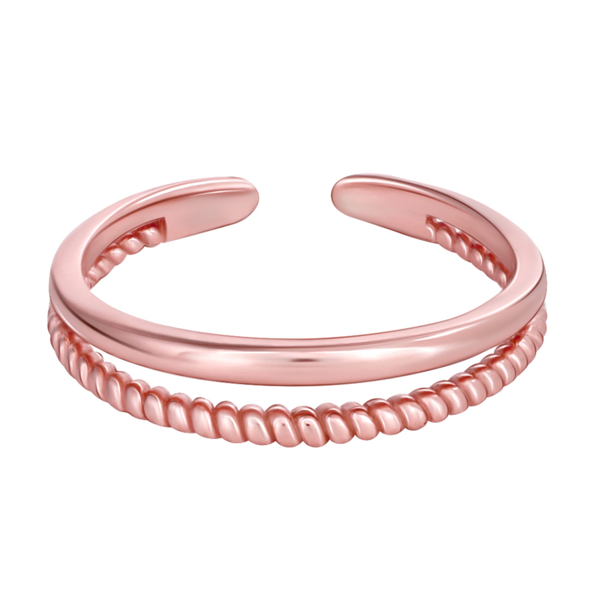 GIVA 925 Silver Rose Gold Elemental Charm Ring, Adjustable | Gifts for Women and Girls | With Certificate of Authenticity and 925 Stamp | 6 Month Warranty*