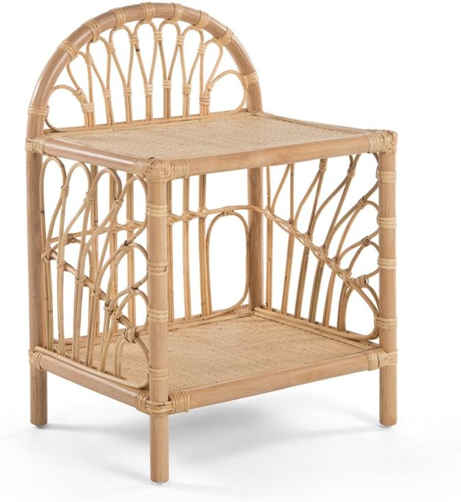 KOUBOO Rattan Loop Nightstand, Natural Color, Medium,