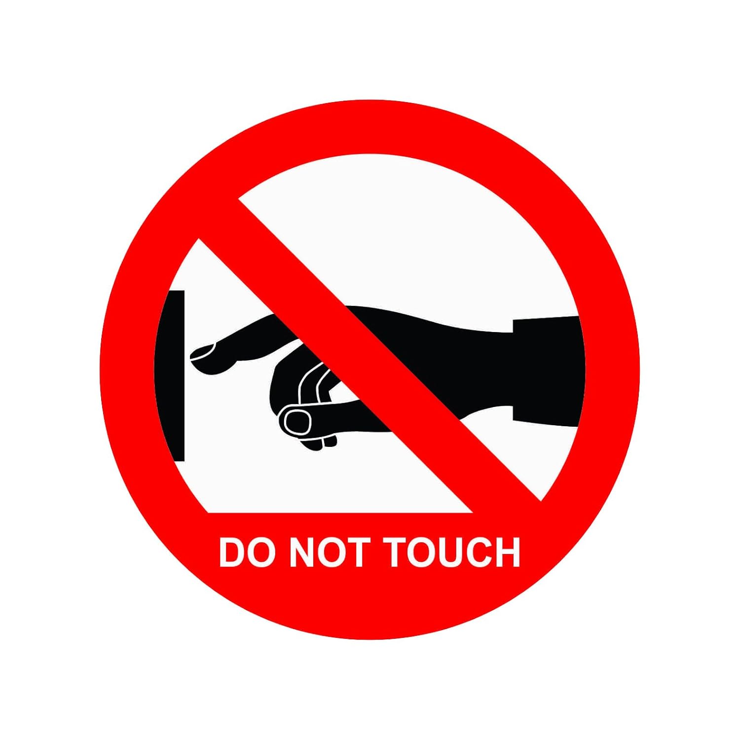 MINTKRAFT Self Adhesive "Do Not Touch" Sign Board, 12 inches x 12