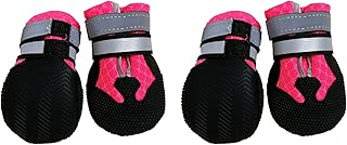 PetPhindU Dog Shoes Dog Foot Cover Breathable Mesh Shoes Hard-Wearing Dog Paw Protector Dog Cleaning Supplies Large Medium Dogs Golden Retriever Labrador Samoyed Collie