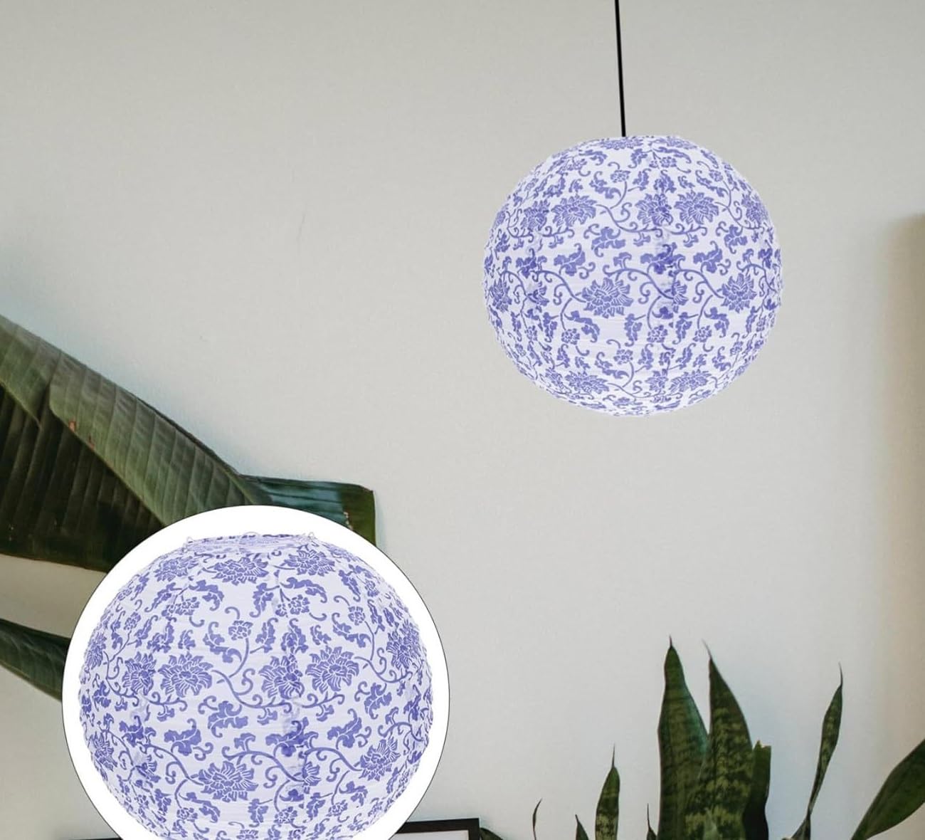 Linternas Papel Farol Chino Redondo Colgante For Fiestas De Cumpleaños, Decoración For Interiores Y Exteriores Decoración(Blue,30cm)