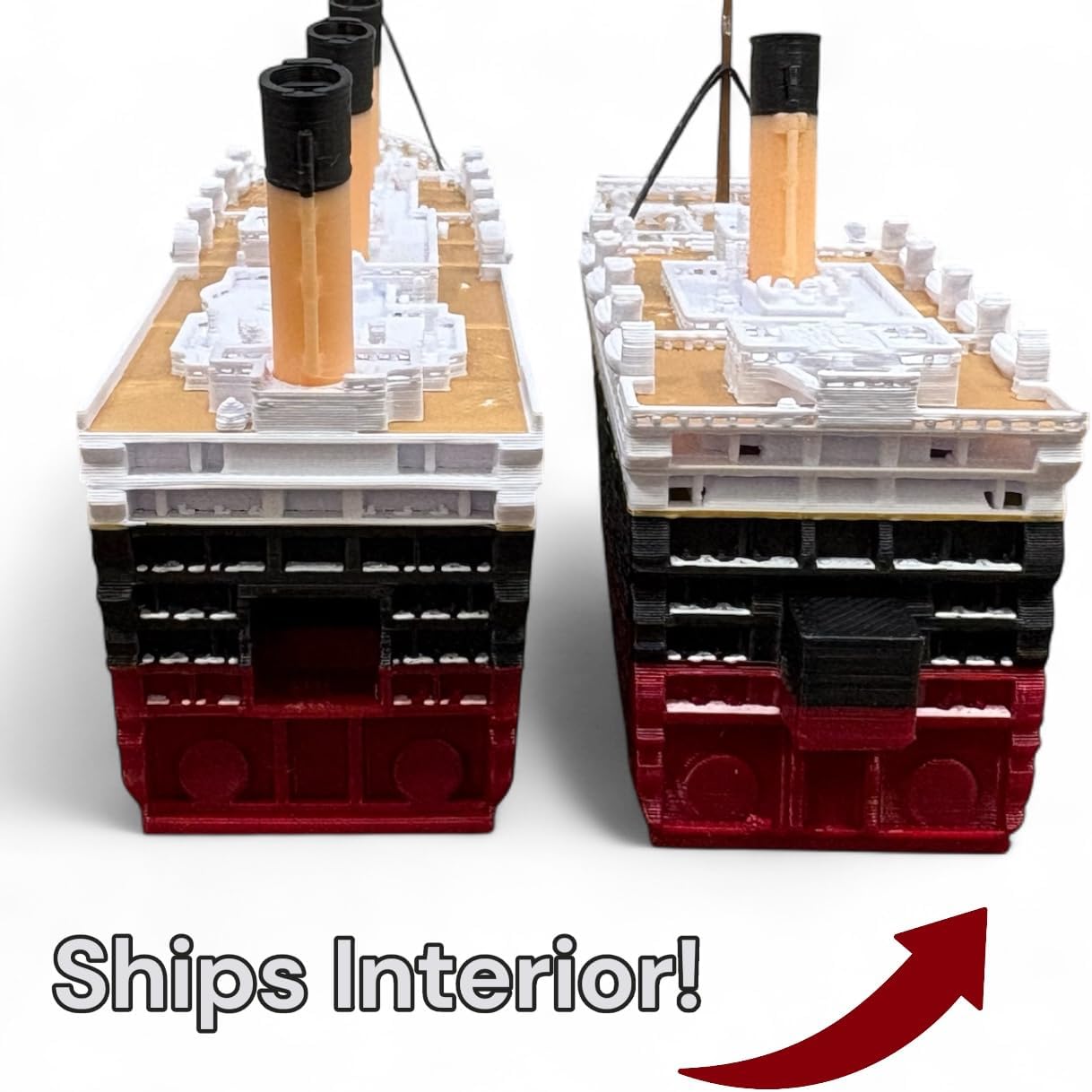 Split in Half Titanic Action Toy by PrintHive3d, Break-Apart Design with Action System Unlike Other Models, Titanic Toys for Kids (Model with Iceberg)