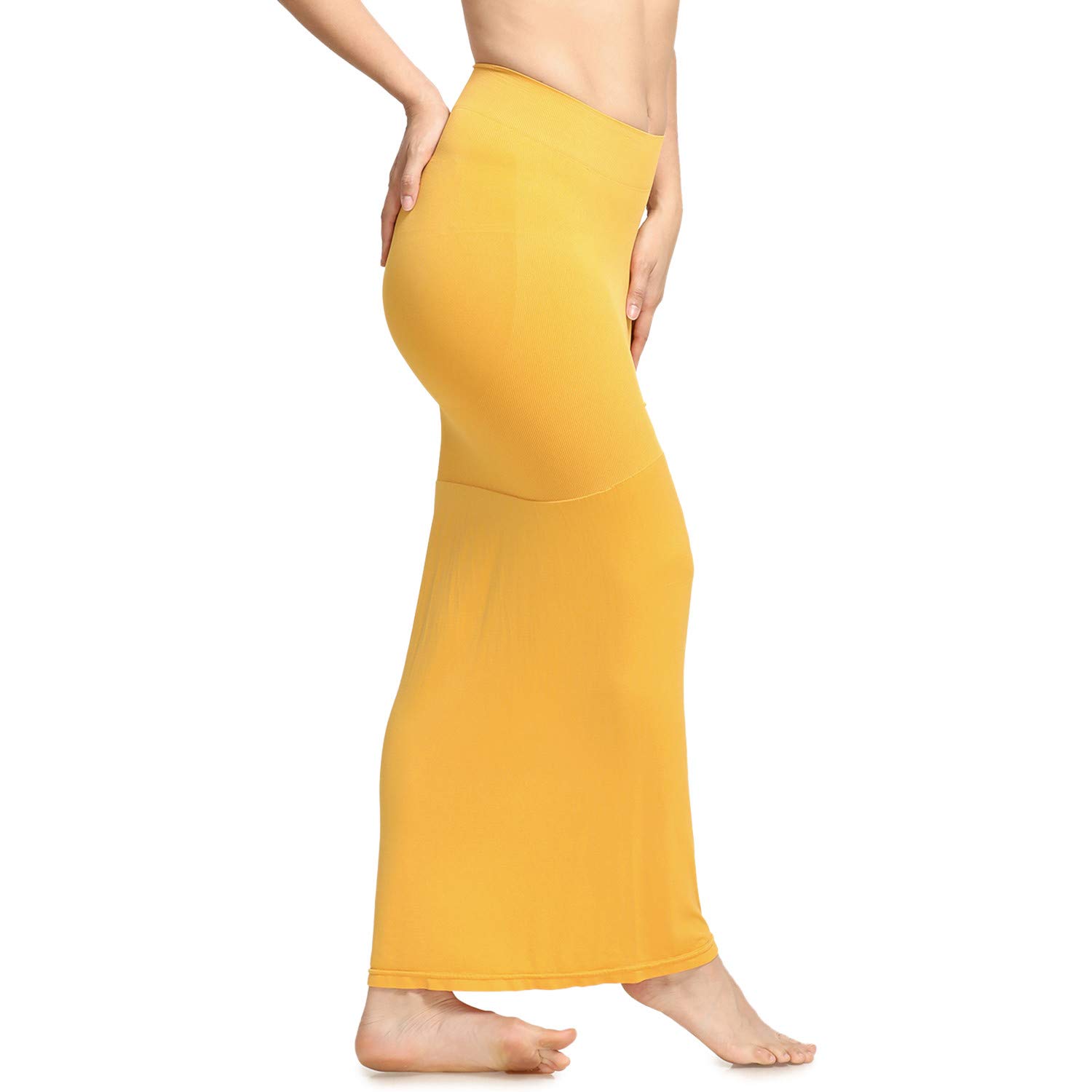 Zivame All Day Flared Mermaid Saree Shapewear for Women - Yellow 2