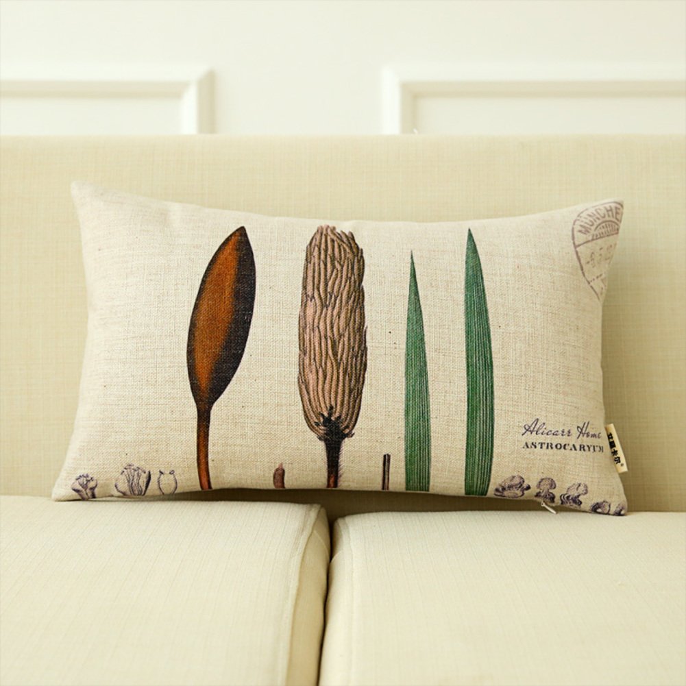 Coussin de canapé vert et hold taie coton pour une ambiance salon rustique