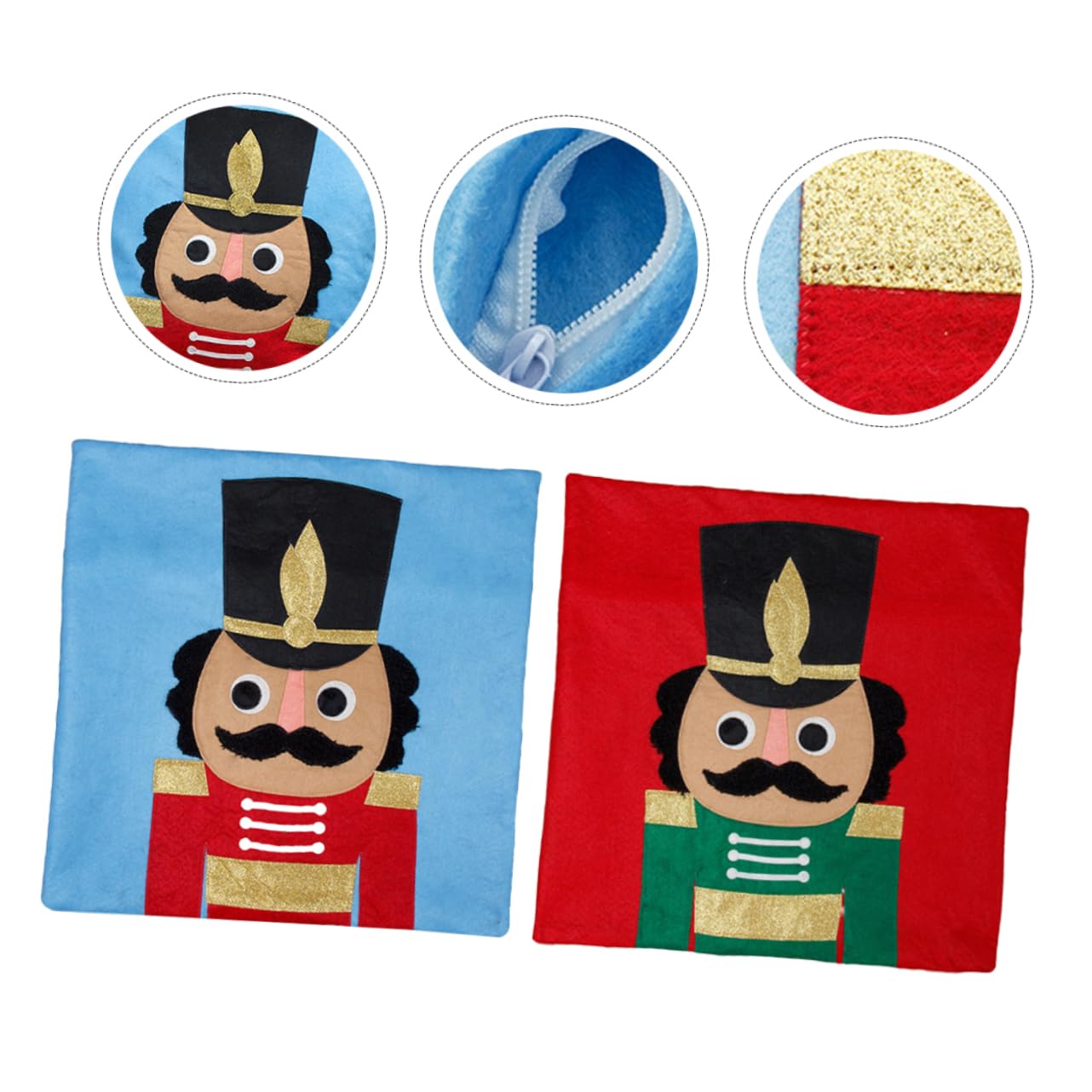 MAGICLULU 3 Set Di Comode Federe Per Cuscini Quadrati Per La Casa Decorazioni Per Cuscini Per Le Feste Federe Per Cuscini Natalizi Federe Per Cuscini A Tema Natalizio 2 Pezzi*3