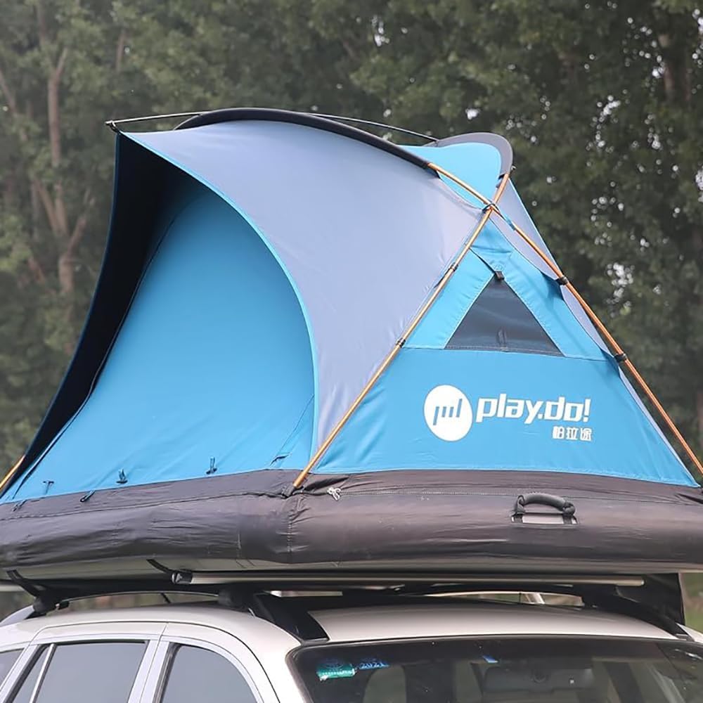TentHome Tente de Toit pour Voiture 2-3 Personnes Gonflable, Tente de Toit de Camping 2-3 Places pour Fourgon, Van, Pick Up, SUV et Plus Encore