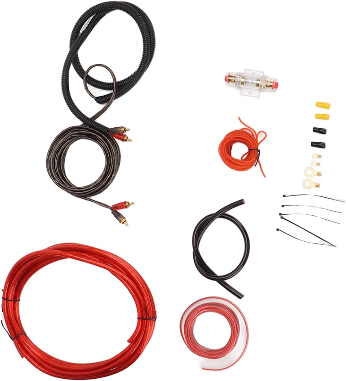 Car Amplifier Wiring Kit, Low Noise Audio Wiring Kit High