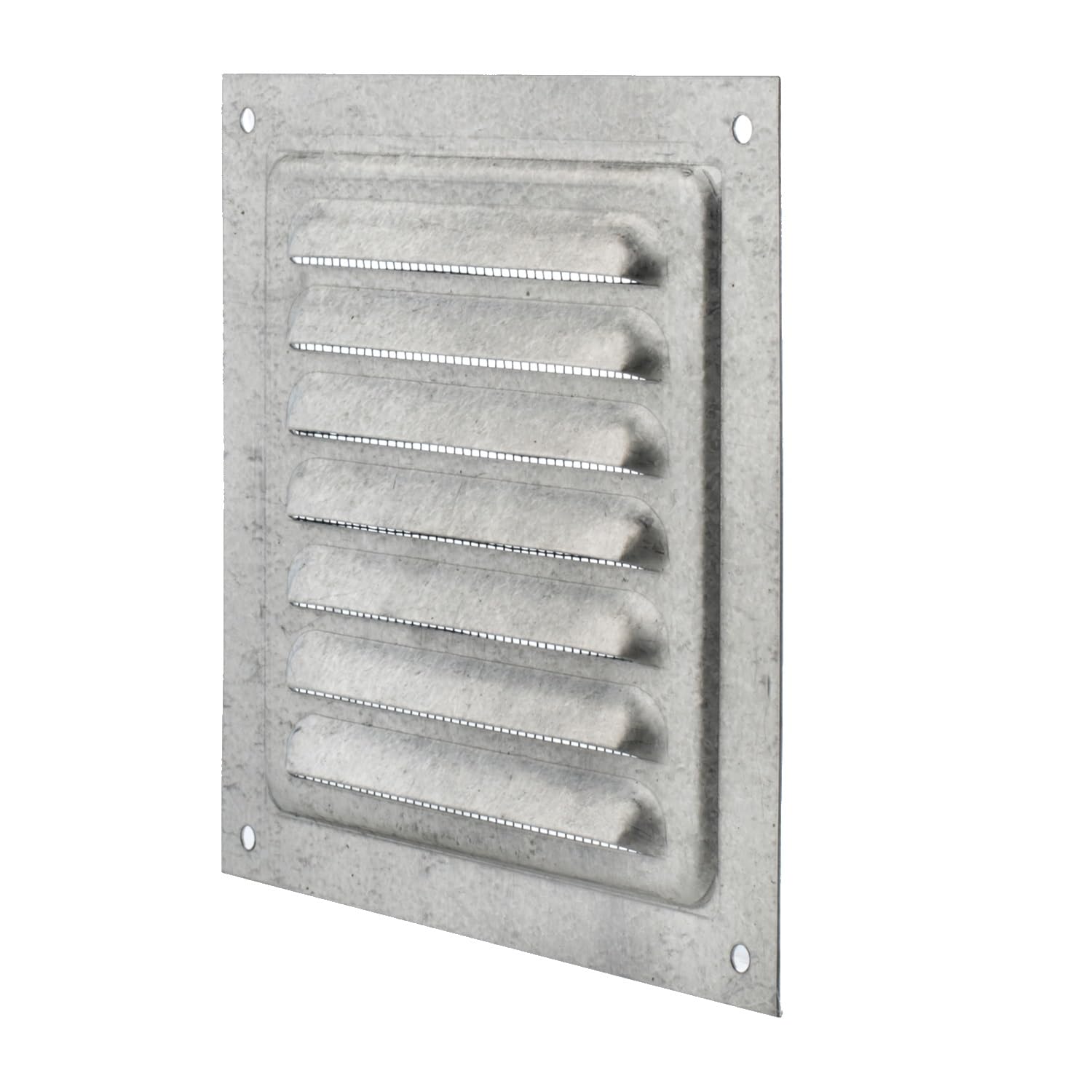 Metal Air Vent Cover, Galvanised Steel Ventilation Grille with Insect Mesh, Indoor & Outdoor Vent Grid, Low‑Profile 8 mm - Image 4