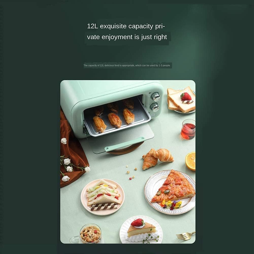 Forno tostapane, mini forno friggitrice ad aria grill elettrico a convezione da 12 litri con impostazione della temperatura 90-230 ℃ e timer 60 minuti, 2 funzioni di cottura, facile pulire