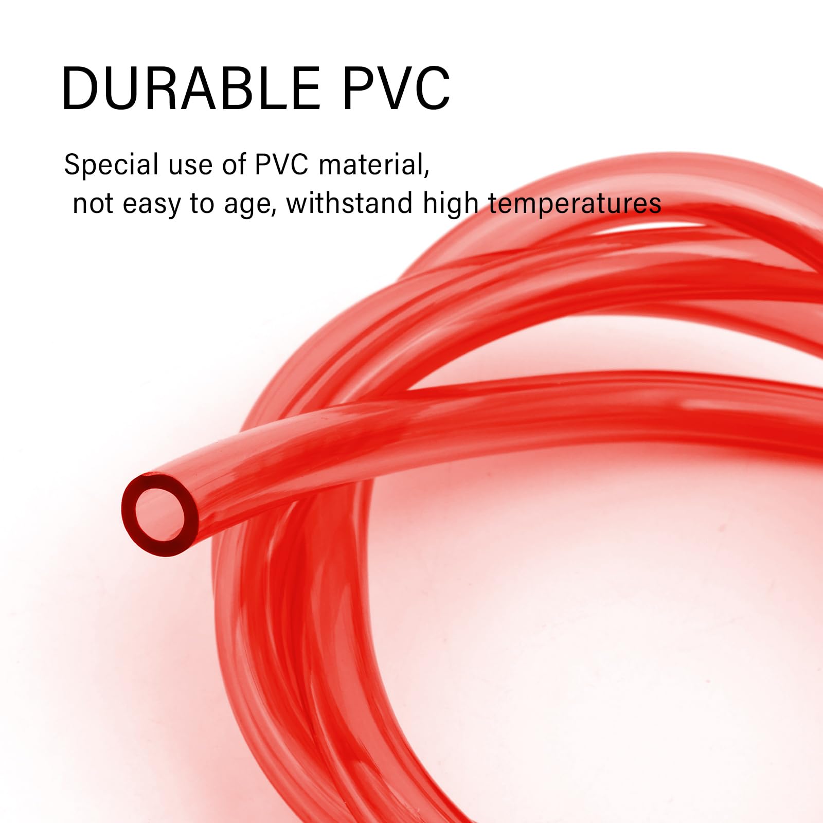 1 Meter Red Motorcycle Fuel Line Hose - 5mm Inner Diameter X 8mm Outer Diameter Petrol Pipe - View #6