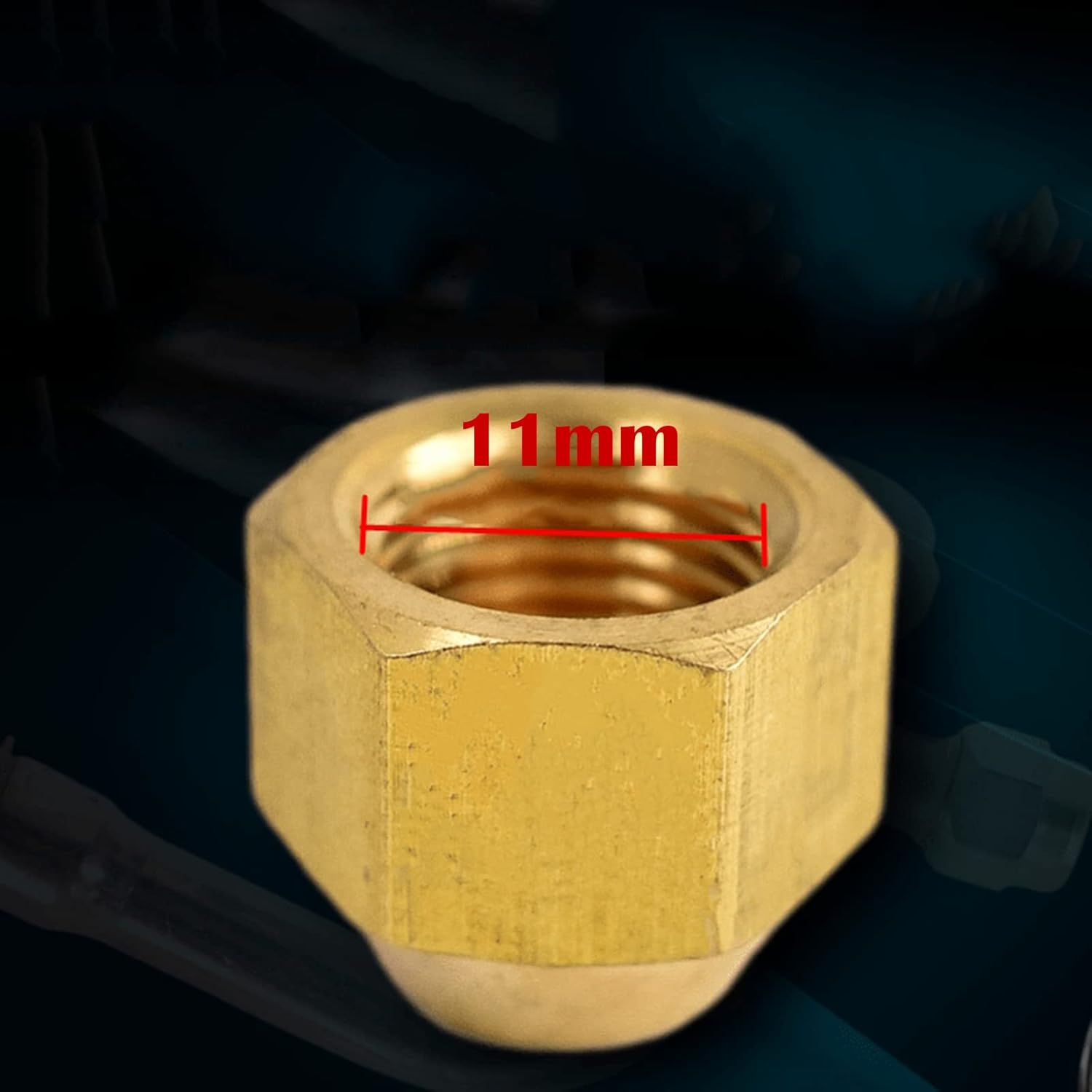 6Pcs 1/4" 3/4" 3/8" 1/2" 5/8" R410 NPT Brass Thread Plug Adapter Connector Brass Cored Hex Head Plug for Air Conditioner External Unit Stop Valve Cap